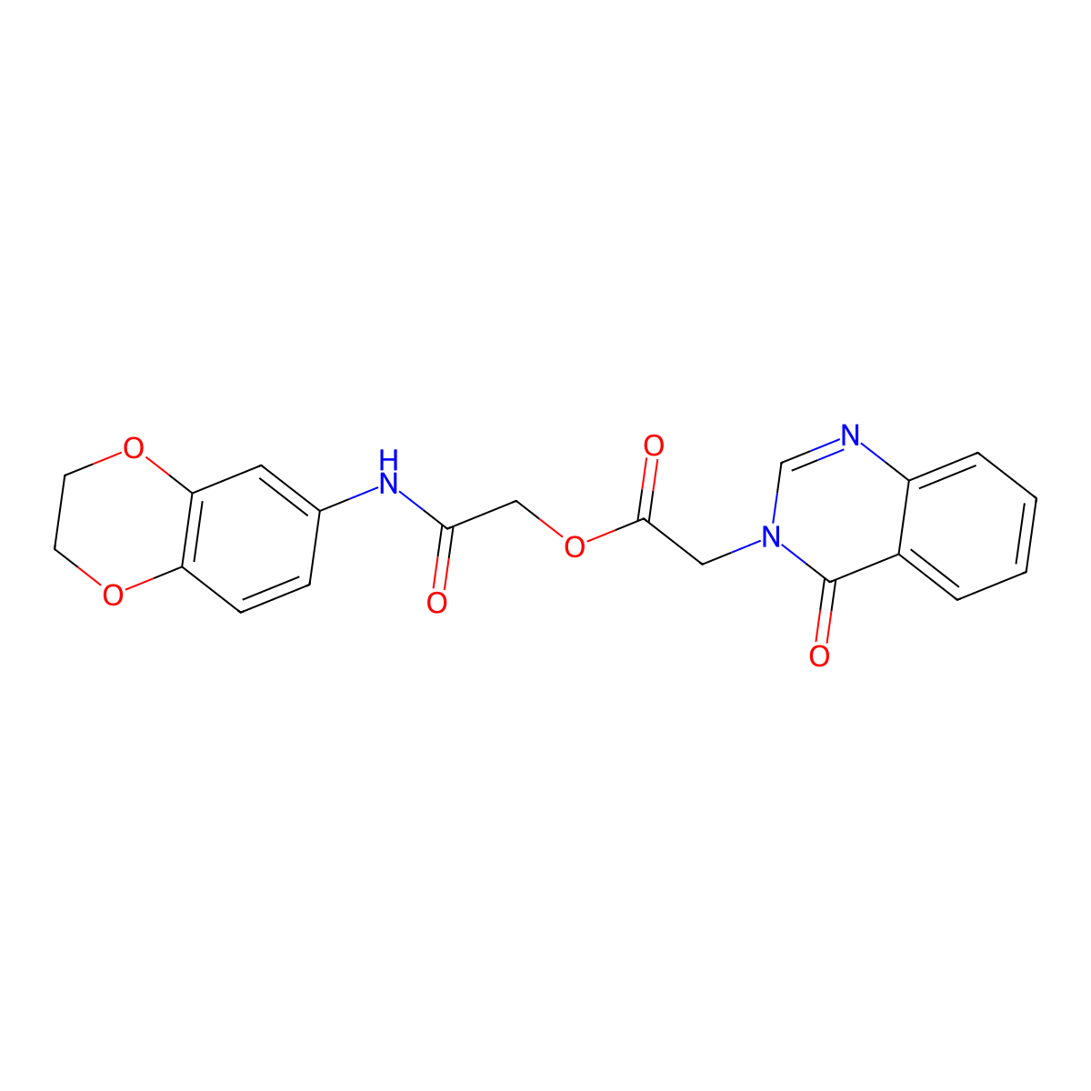 2-((2,3-Dihydrobenzo[b][1,4]dioxin-6-yl)amino)-2-oxoethyl 2-(4-oxoquinazolin-3(4H)-yl)acetate molecular structure, CAS 852940-38-6