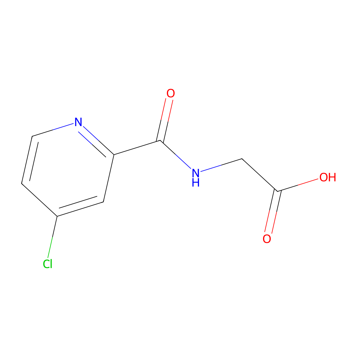 2-((4-Chloropyridin-2-yl)formamido)acetic acid molecular structure, CAS 852940-45-5