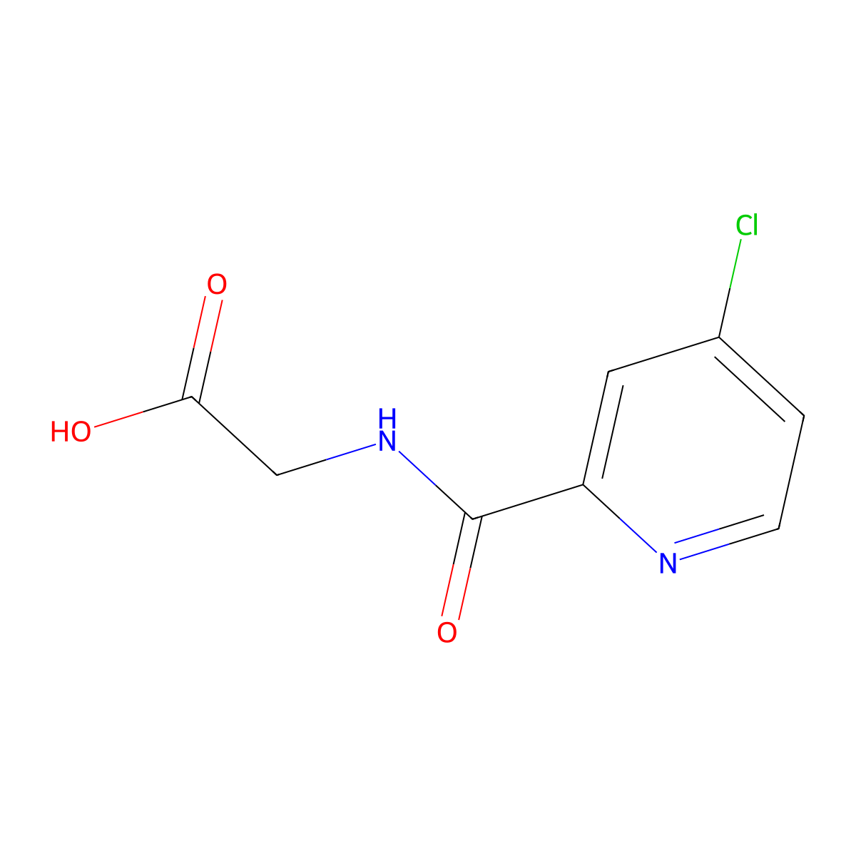 2-((4-Chloropyridin-2-yl)formamido)acetic acid molecular structure, CAS 852940-45-5