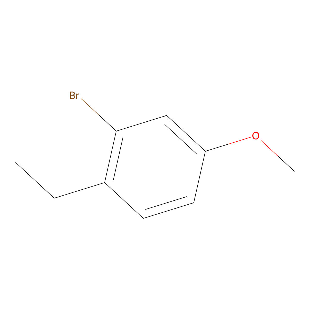 2-Bromo-1-ethyl-4-methoxybenzene molecular structure, CAS 852946-96-4