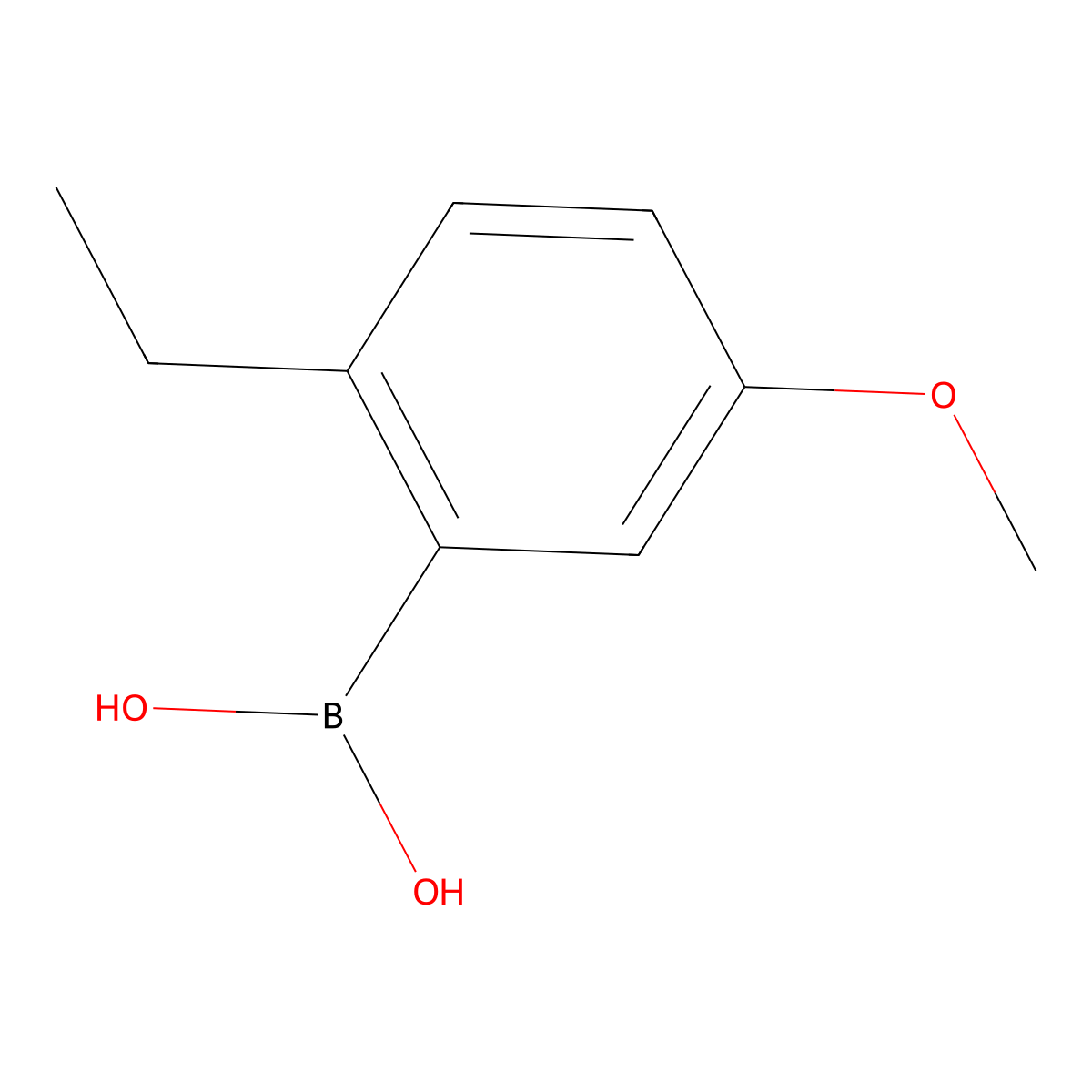 2-Ethyl-5-methoxyphenylboronic acid molecular structure, CAS 852946-98-6