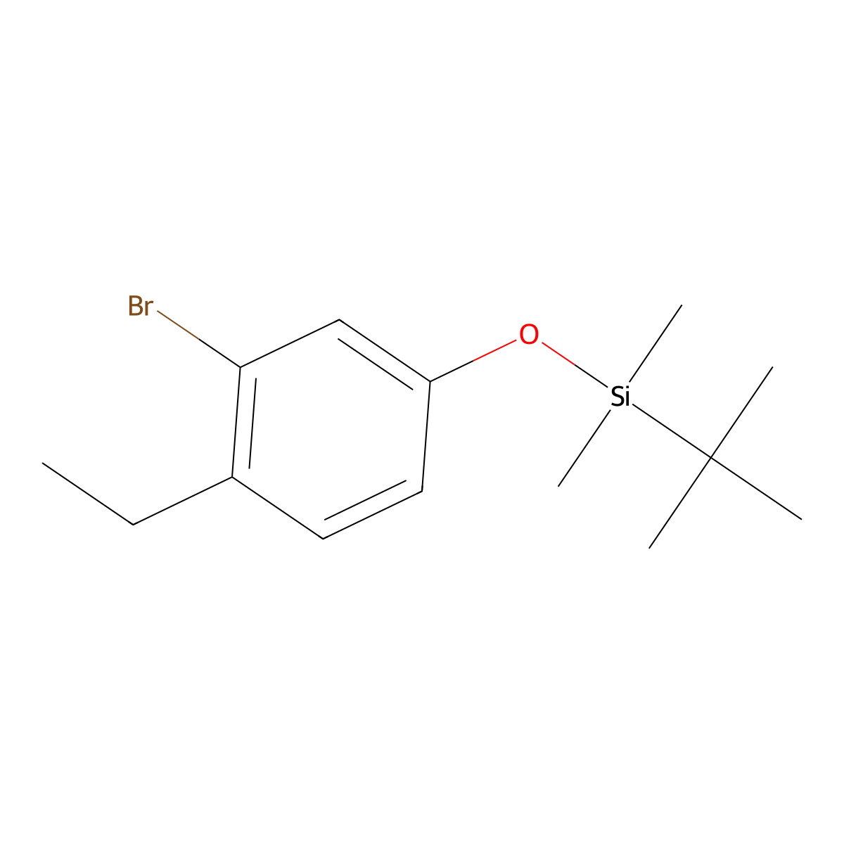 (3-Bromo-4-ethylphenoxy)(tert-butyl)dimethylsilane molecular structure, CAS 852947-00-3
