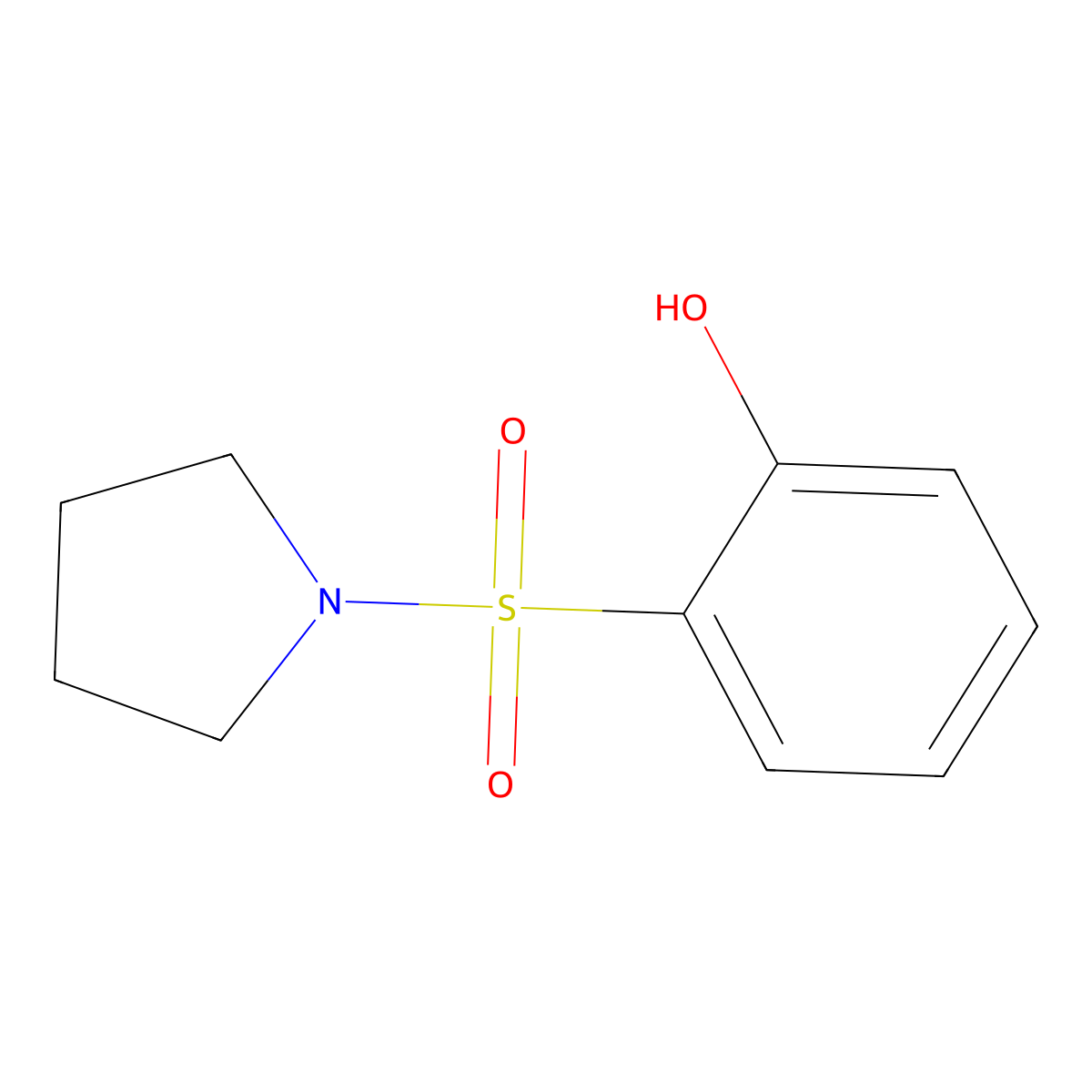 2-(Pyrrolidine-1-sulfonyl)phenol molecular structure, CAS 852951-49-6