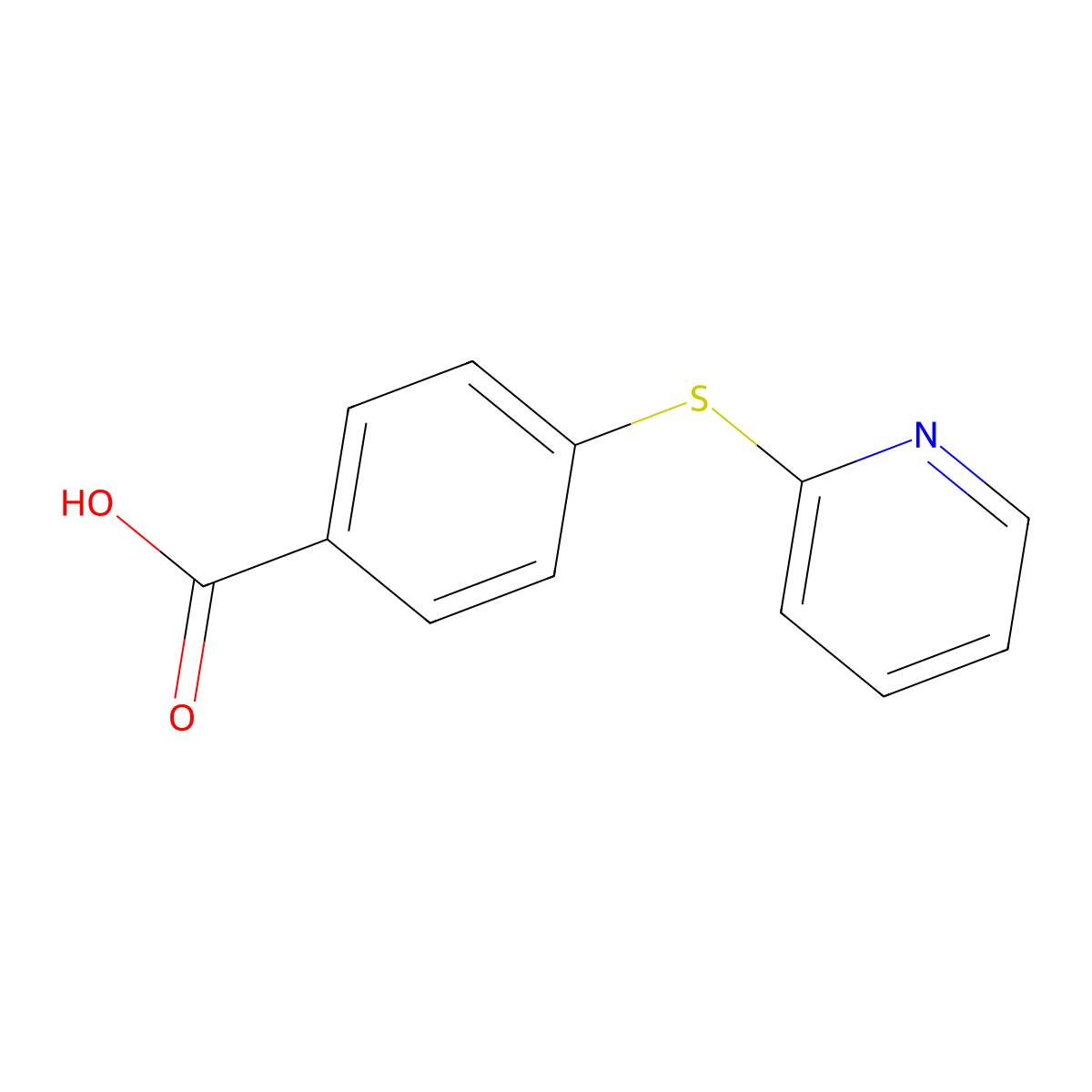 4-(2-Pyridinylthio)benzoic acid molecular structure, CAS 852952-22-8
