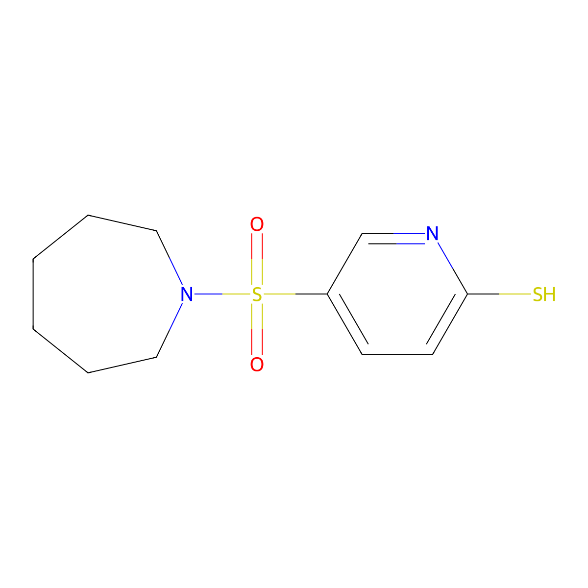 5-(Azepane-1-sulfonyl)pyridine-2-thiol molecular structure, CAS 852956-28-6