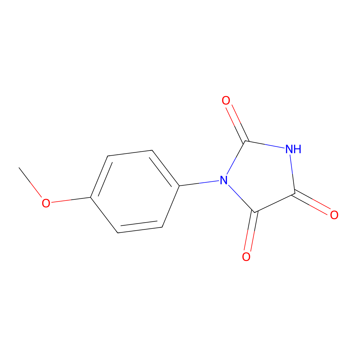 1-(4-Methoxyphenyl)imidazolidine-2,4,5-trione molecular structure, CAS 852956-32-2