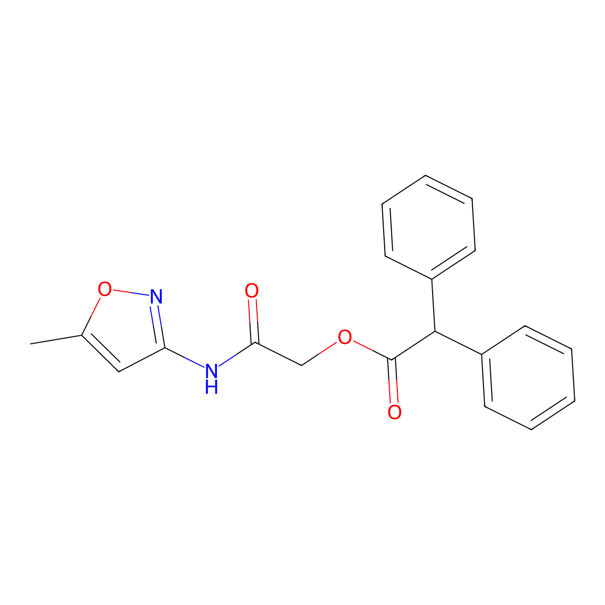 [(5-Methyl-1,2-oxazol-3-yl)carbamoyl]methyl 2,2-diphenylacetate molecular structure, CAS 852959-30-9