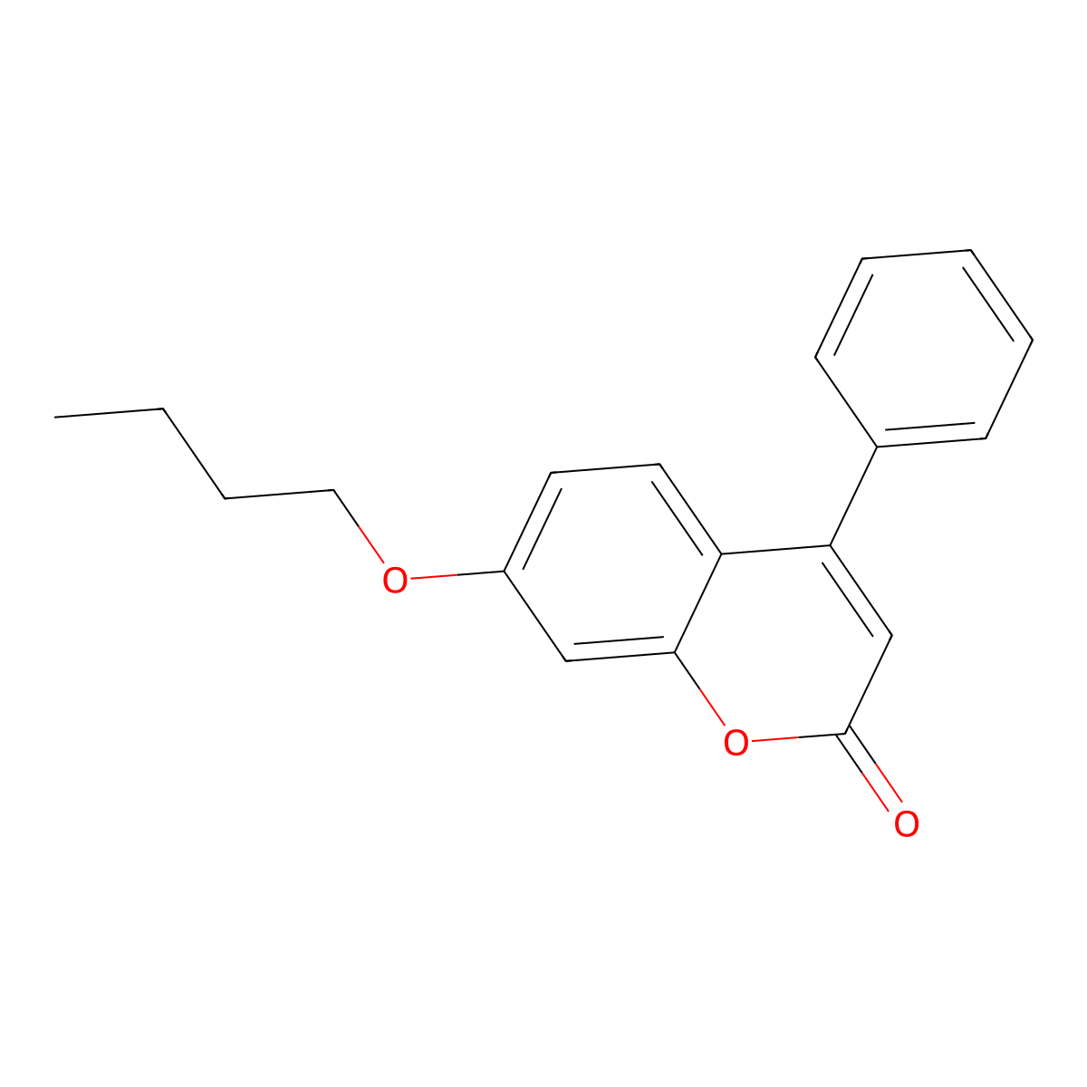 7-Butoxy-4-phenylchromen-2-one molecular structure, CAS 85297-22-9