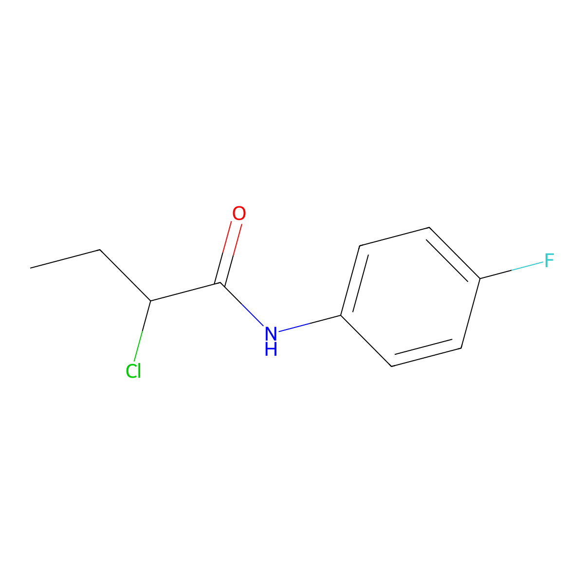2-chloro-N-(4-fluorophenyl)butanamide molecular structure, CAS 852980-71-3