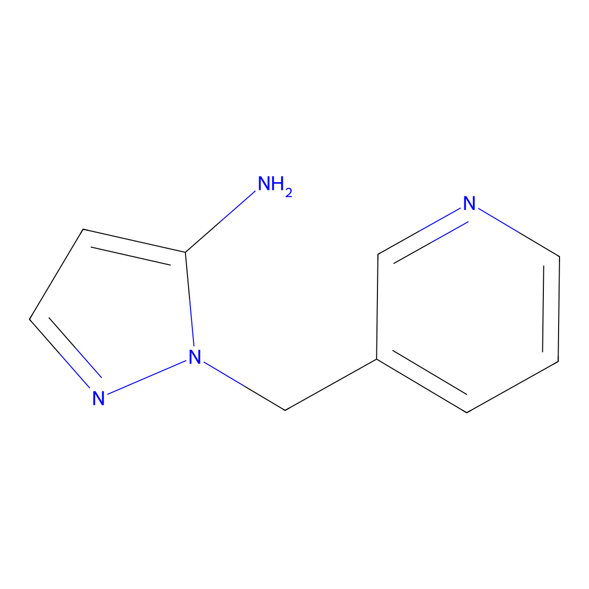 1-((pyridin-3-yl)methyl)-1H-pyrazol-5-amine molecular structure, CAS 852990-17-1