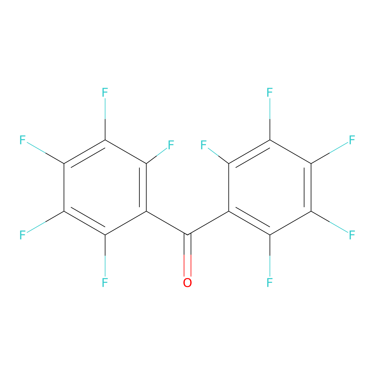 Decafluorobenzophenone molecular structure, CAS 853-39-4