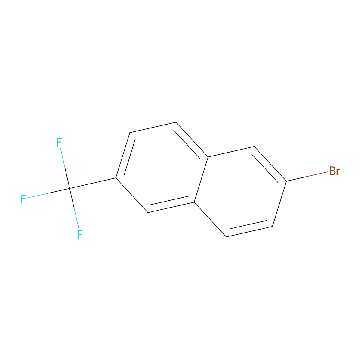 2-Bromo-6-trifluoromethylnaphthalene molecular structure, CAS 853017-60-4