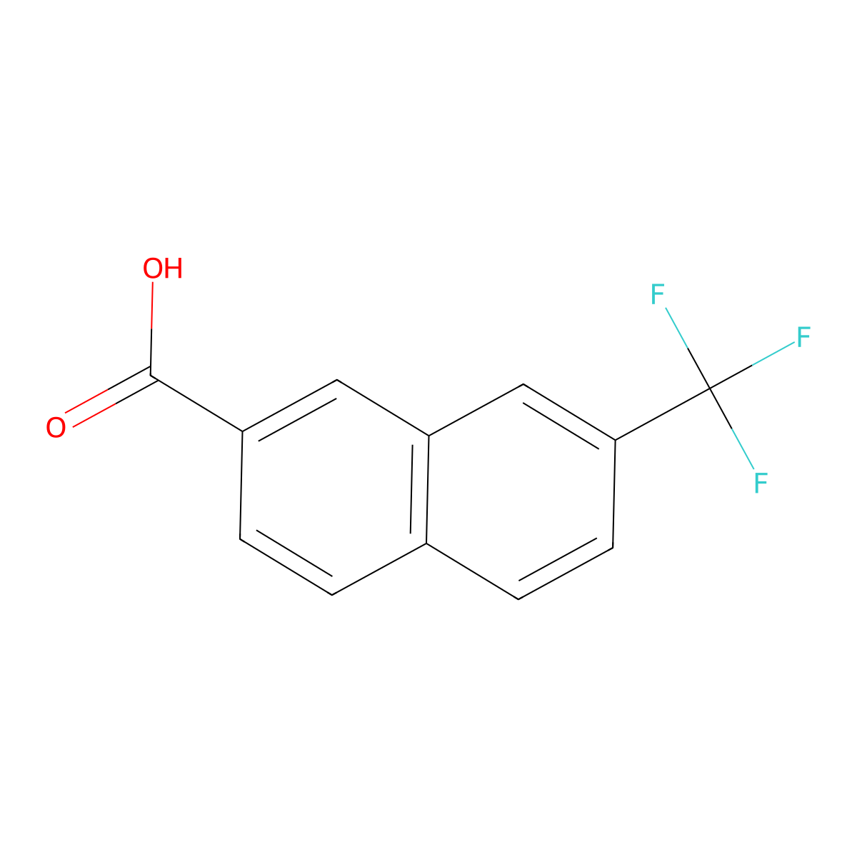7-(Trifluoromethyl)-2-naphthoic acid molecular structure, CAS 853017-68-2