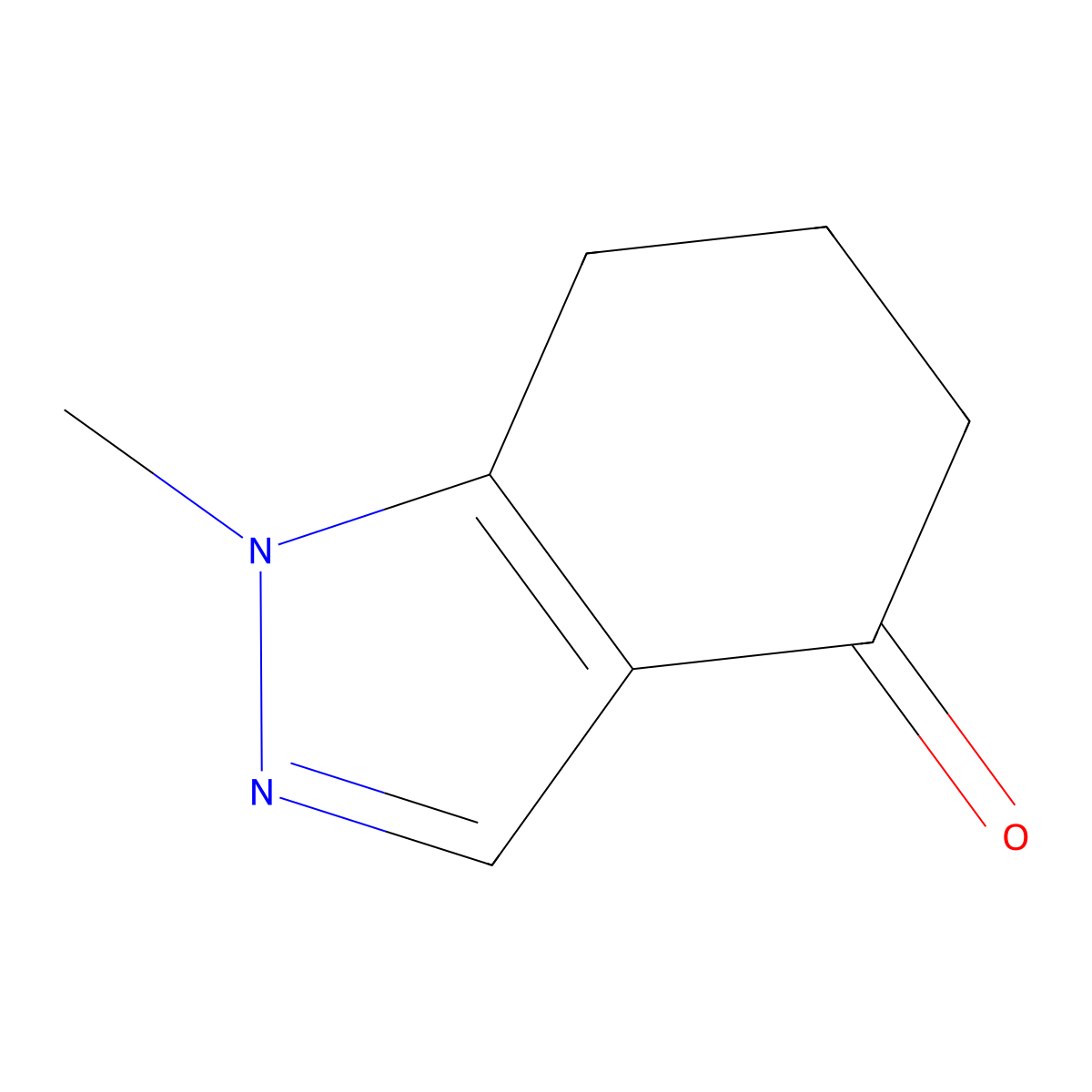 1-Methyl-1,5,6,7-tetrahydro-4H-indazol-4-one molecular structure, CAS 85302-16-5
