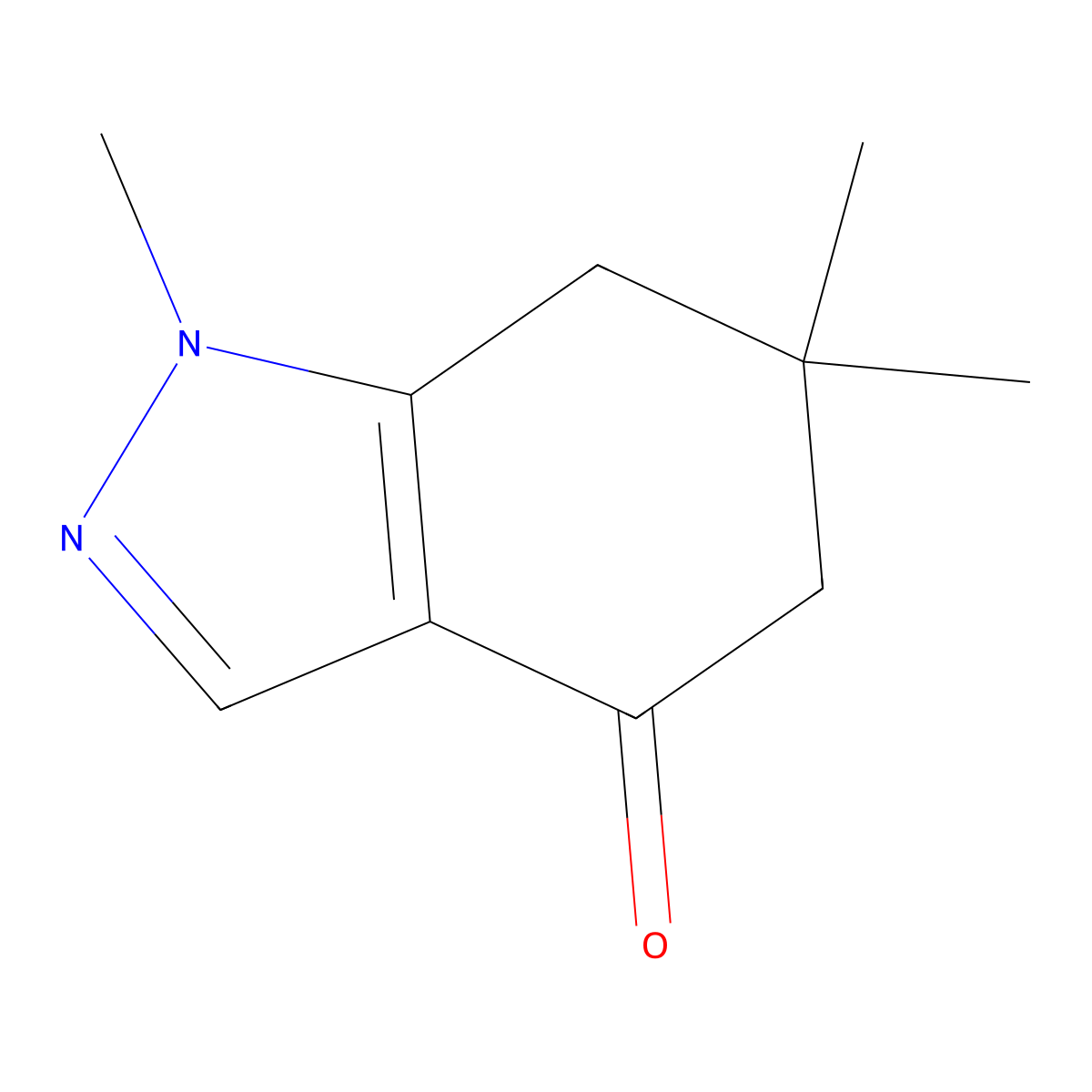 1,6,6-Trimethyl-1,5,6,7-tetrahydro-indazol-4-one molecular structure, CAS 85302-17-6