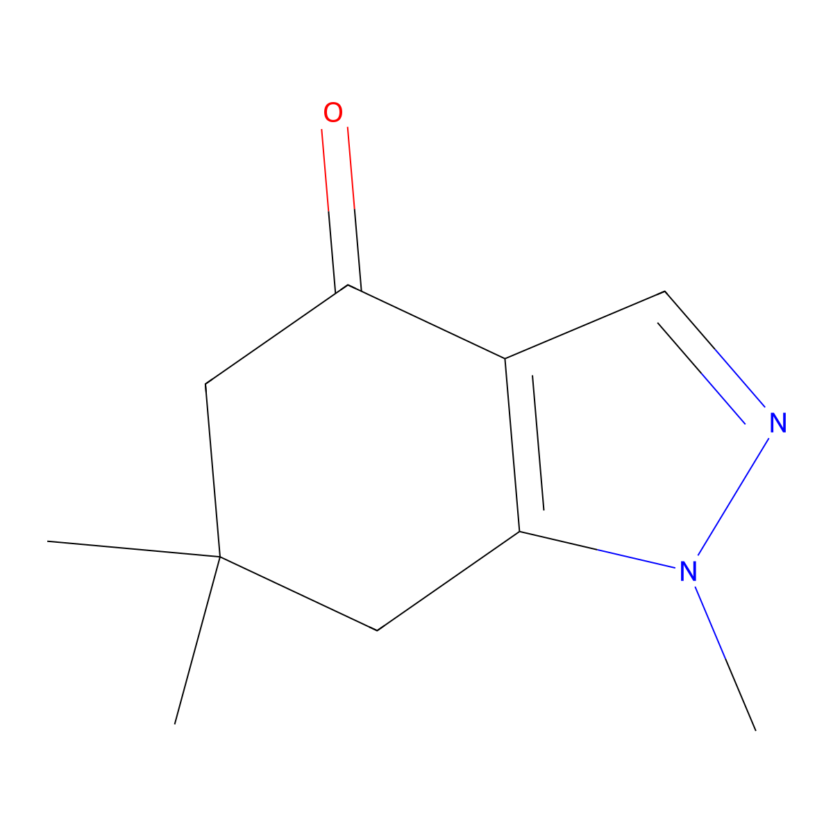 1,6,6-Trimethyl-1,5,6,7-tetrahydro-indazol-4-one molecular structure, CAS 85302-17-6