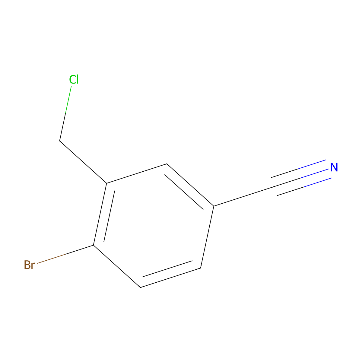 4-Bromo-3-(chloromethyl)benzonitrile molecular structure, CAS 853027-80-2