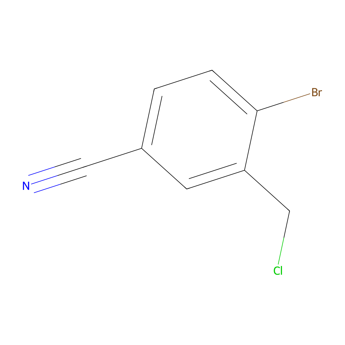 4-Bromo-3-(chloromethyl)benzonitrile molecular structure, CAS 853027-80-2