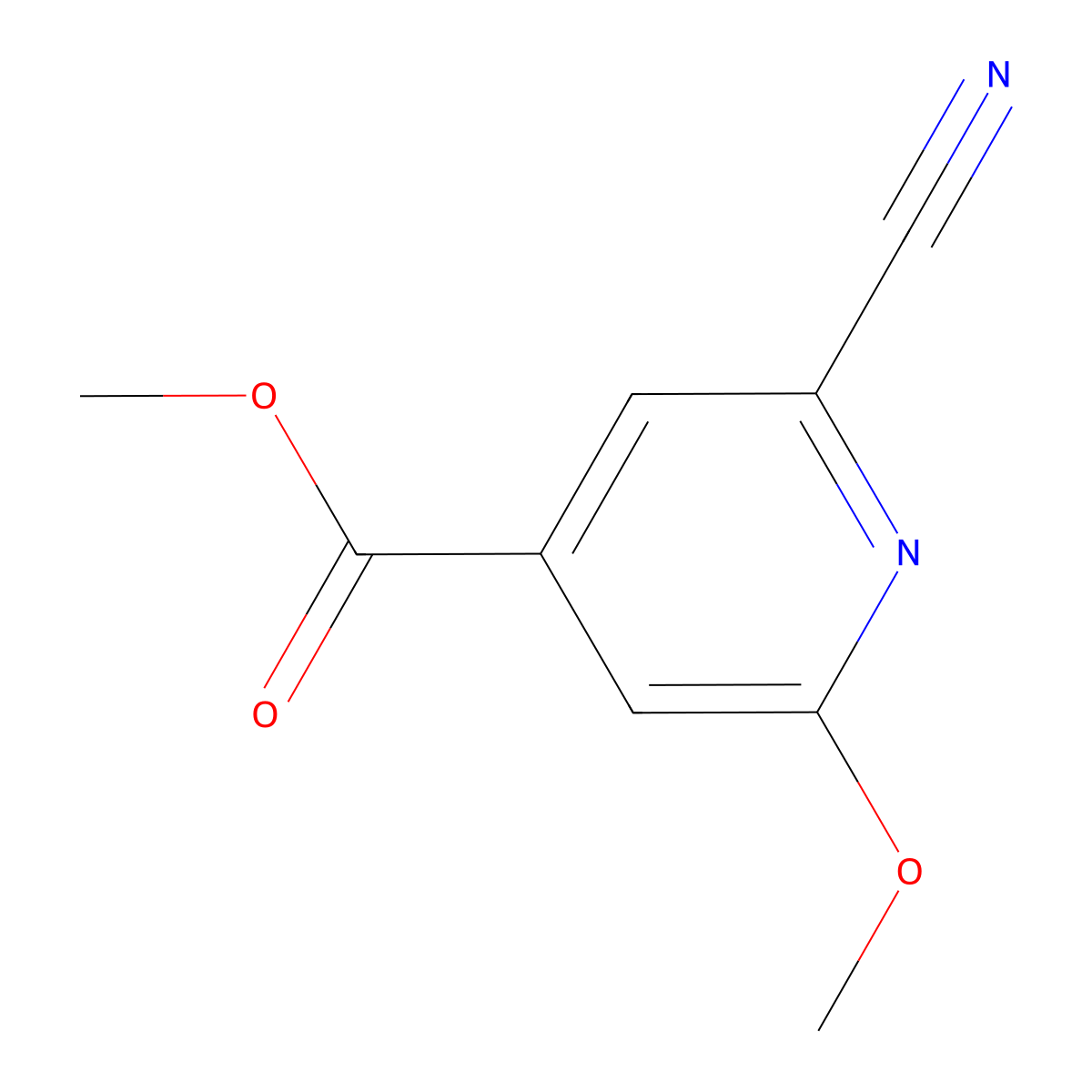 Methyl 2-cyano-6-methoxyisonicotinate molecular structure, CAS 853029-94-4