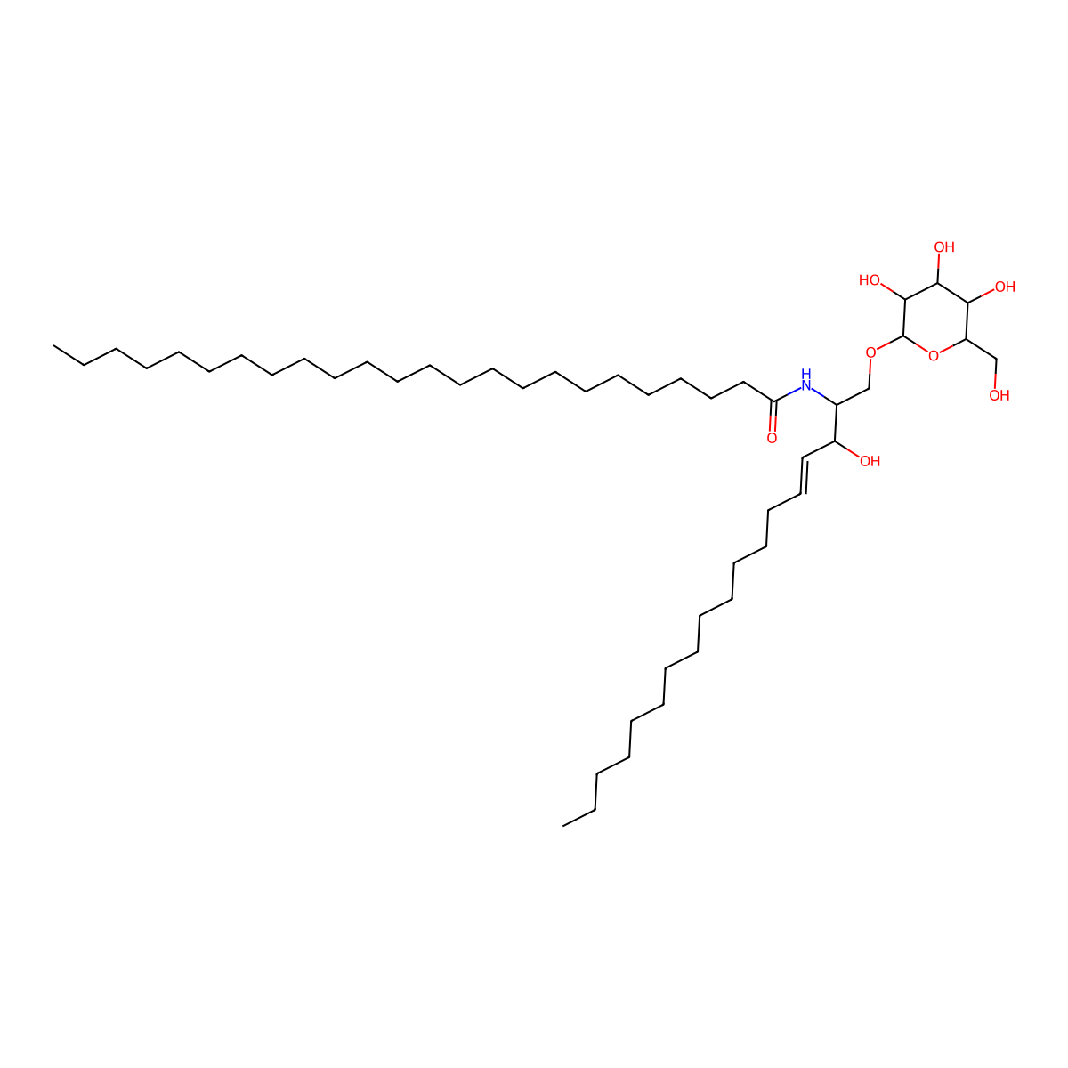beta-D-glucosyl-N-(tetracosanoyl)sphingosine molecular structure, CAS 85305-87-9