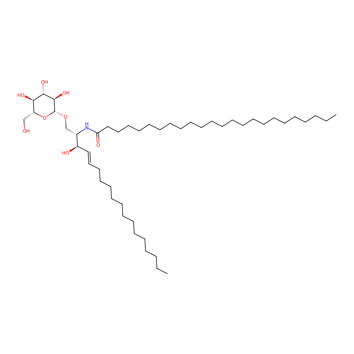 beta-D-glucosyl-N-(tetracosanoyl)sphingosine molecular structure, CAS 85305-87-9