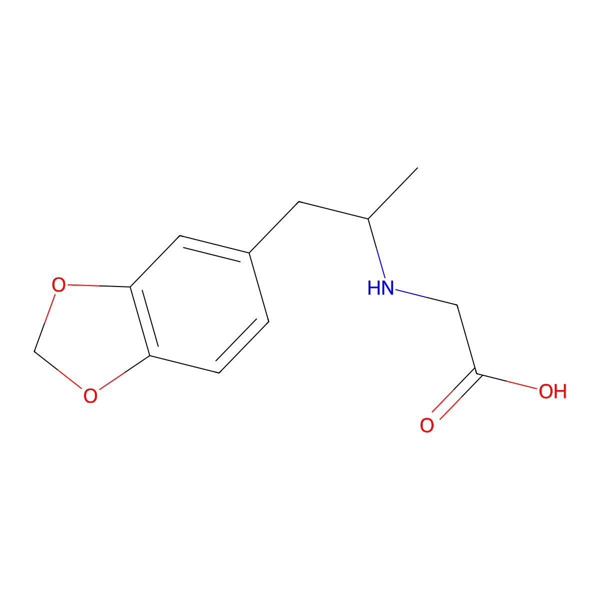 2-{[1-(1,3-Dioxaindan-5-yl)propan-2-yl]amino}acetic acid molecular structure, CAS 853062-19-8