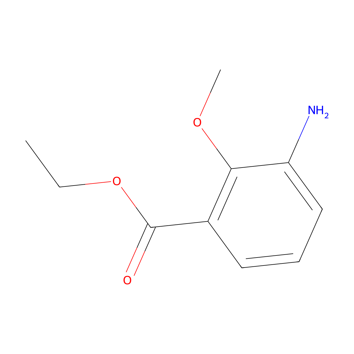 Ethyl 3-amino-2-methoxybenzoate molecular structure, CAS 853070-28-7