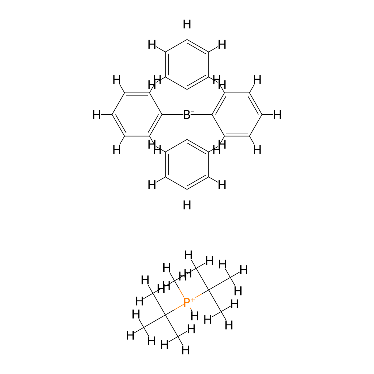 Di-tert-butyl(methyl)phosphanium tetraphenylborate(1-) molecular structure, CAS 853073-44-6