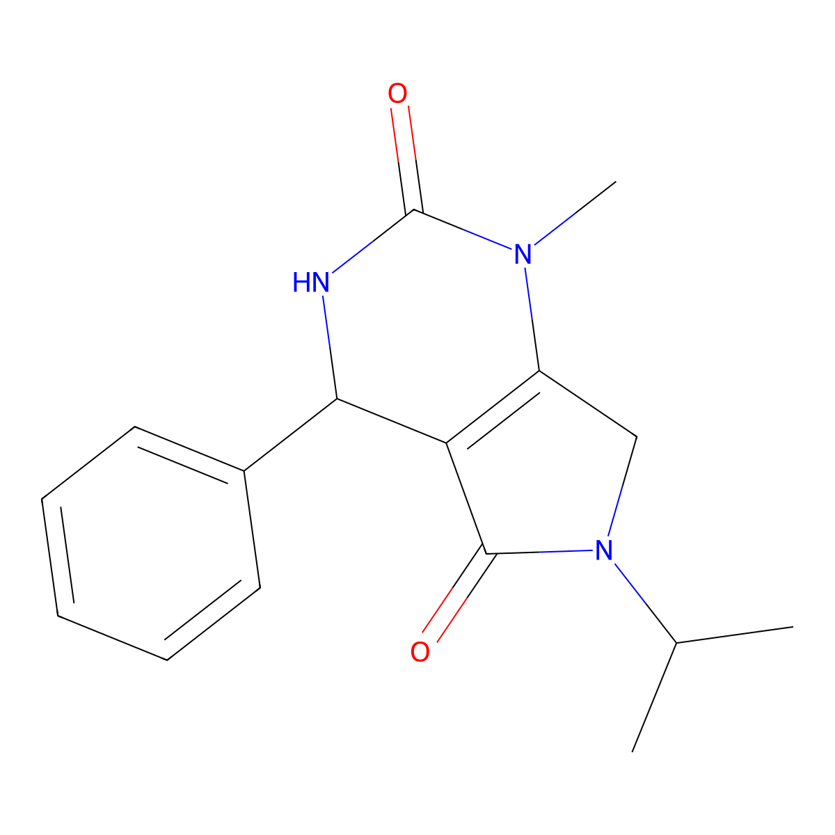 1-methyl-4-phenyl-6-propan-2-yl-4,7-dihydro-3H-pyrrolo[3,4-d]pyrimidine-2,5-dione molecular structure, CAS 853084-00-1