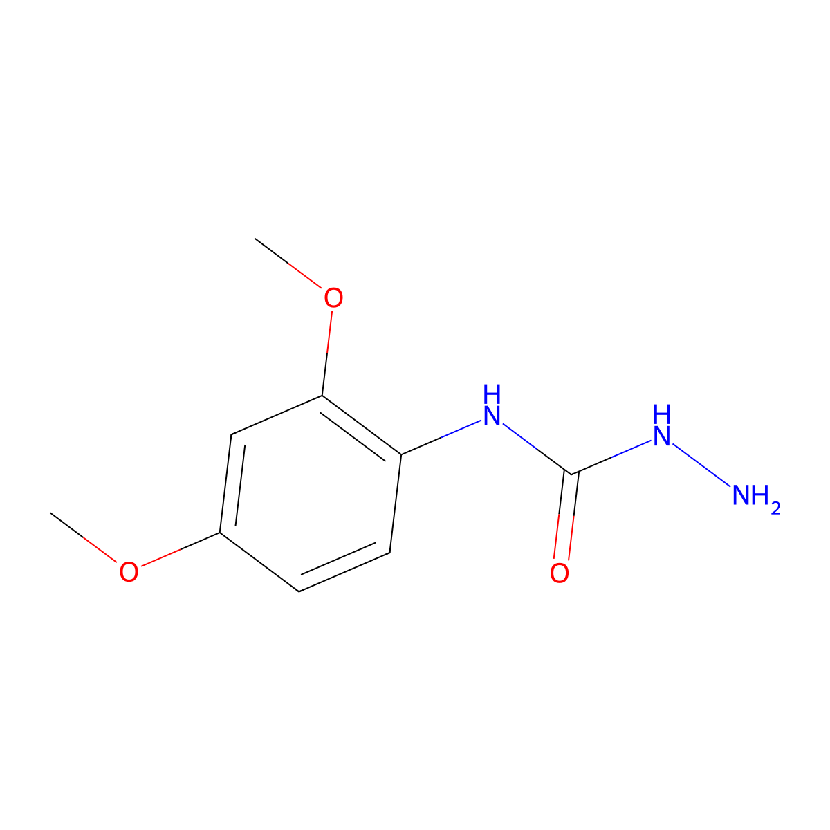 N-(2,4-dimethoxyphenyl)-1-hydrazinecarboxamide molecular structure, CAS 853097-58-2