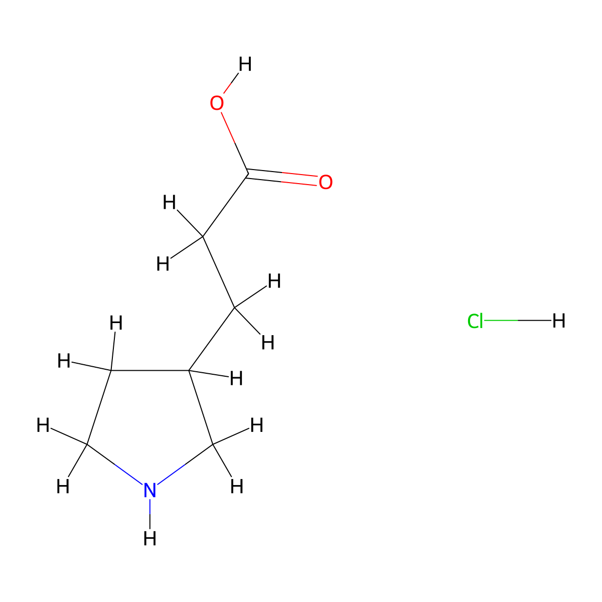 3-(Pyrrolidin-3-YL)propanoic acid hydrochloride molecular structure, CAS 85310-58-3