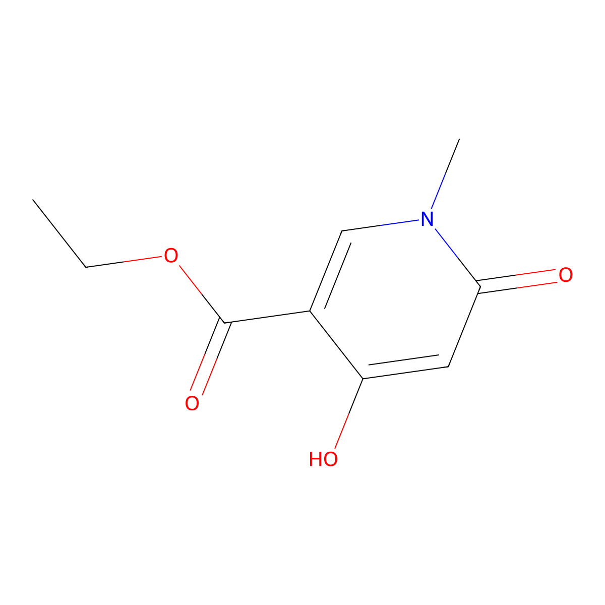 Ethyl 4-hydroxy-1-methyl-6-oxo-1,6-dihydropyridine-3-carboxylate molecular structure, CAS 853105-37-0