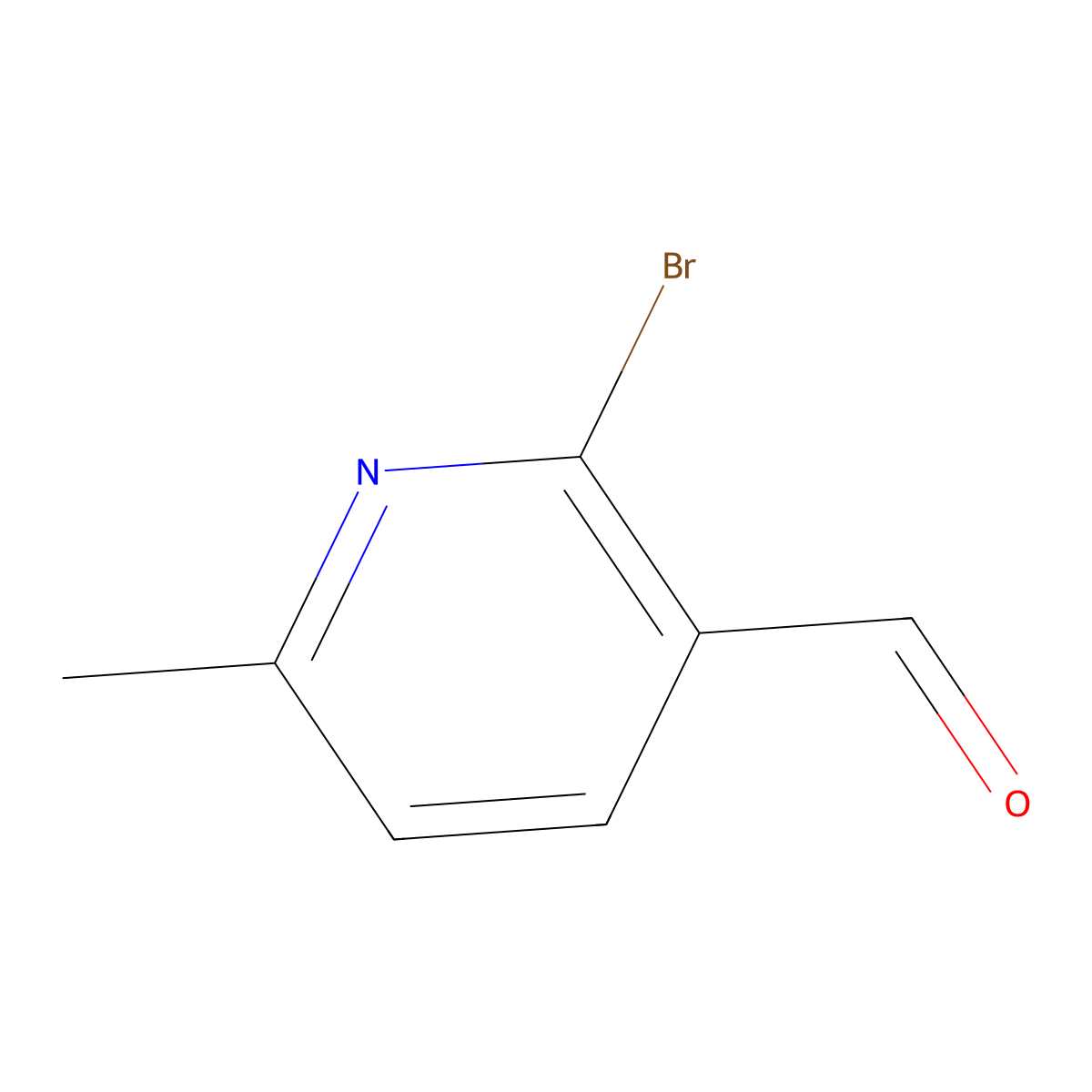 2-Bromo-6-methylpyridine-3-carbaldehyde molecular structure, CAS 853179-74-5