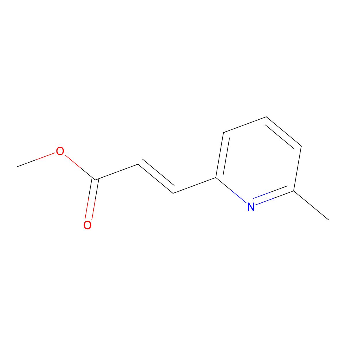2-Propenoic acid, 3-(6-methyl-2-pyridinyl)-, methyl ester molecular structure, CAS 853179-80-3
