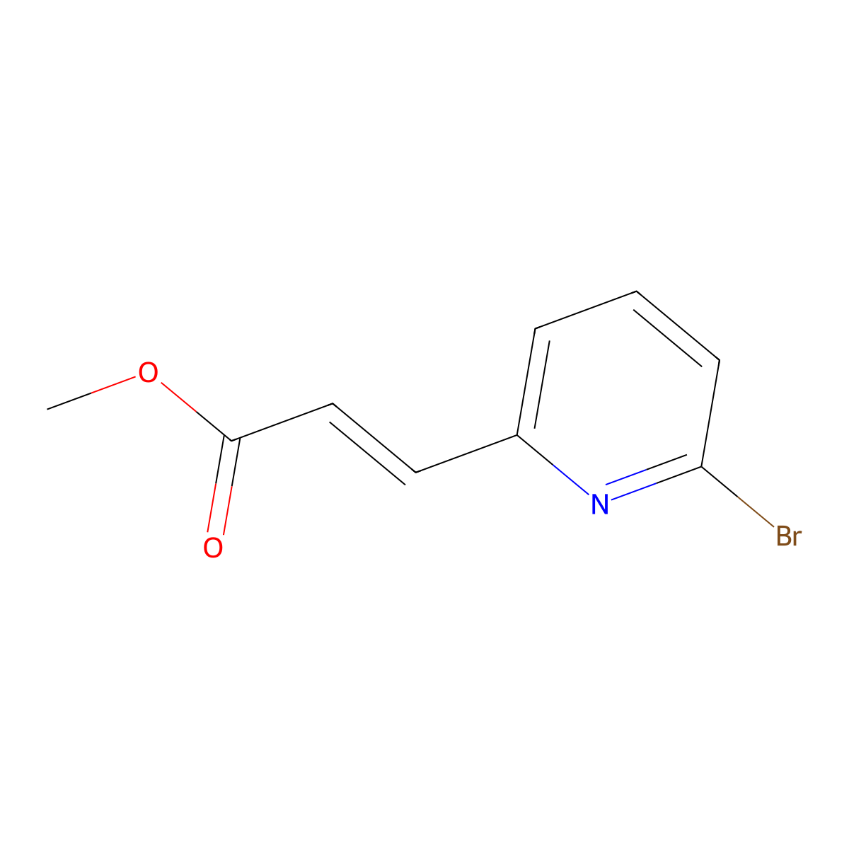 Methyl (2E)-3-(6-bromo-2-pyridinyl)-2-propenoate molecular structure, CAS 853179-81-4