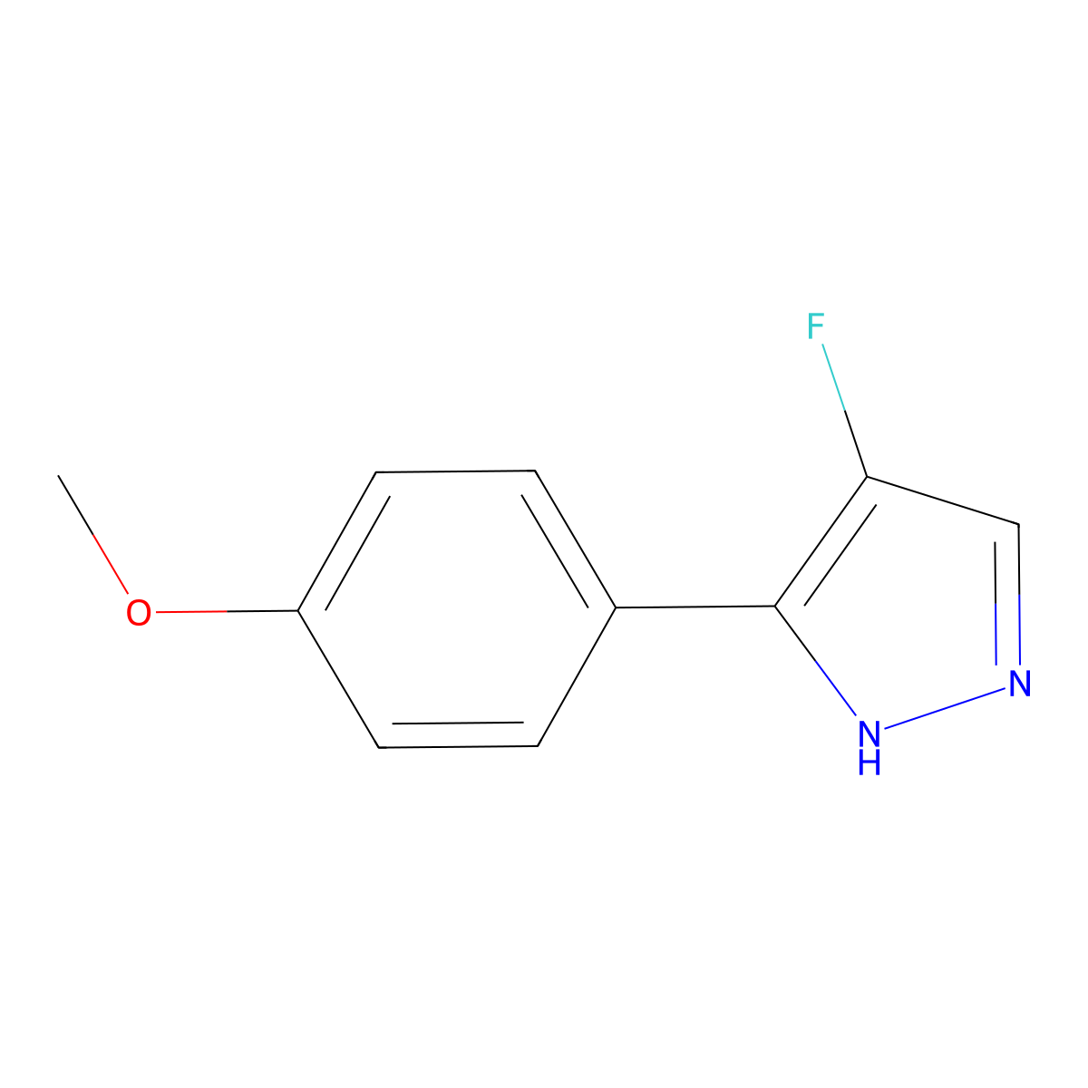 4-fluoro-3-(4-methoxyphenyl)-1H-pyrazole molecular structure, CAS 853180-46-8