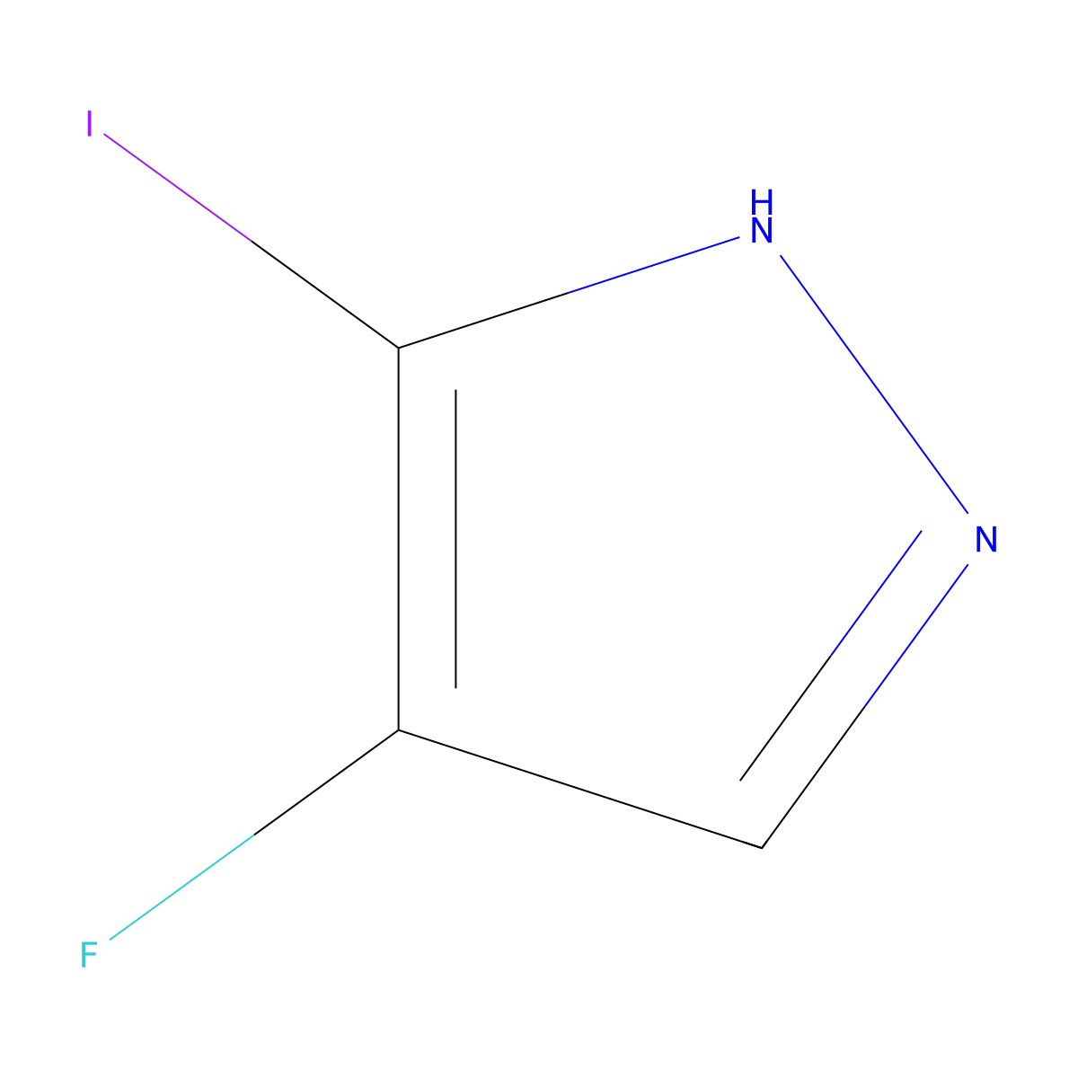 4-Fluoro-3-iodo-1H-pyrazole molecular structure, CAS 853180-49-1