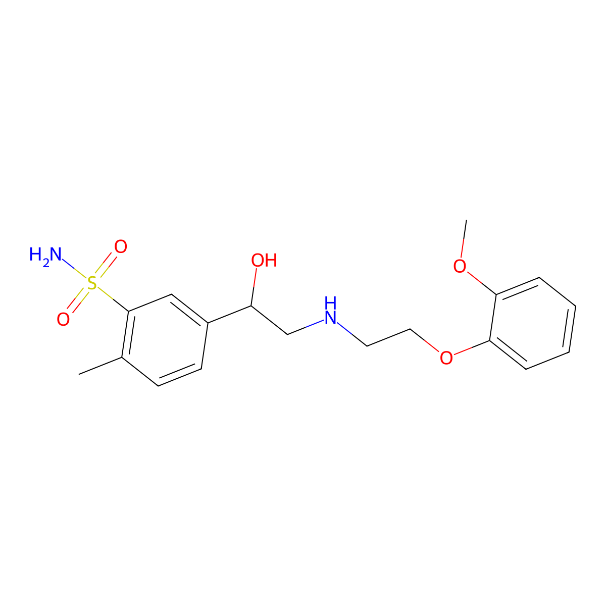 Amosulalol molecular structure, CAS 85320-68-9