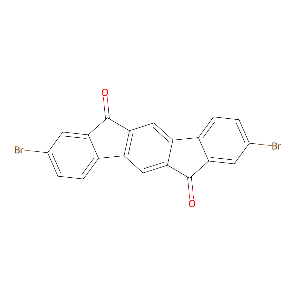 2,8-Dibromoindeno[1,2-b]fluorene-6,12-dione molecular structure, CAS 853234-57-8