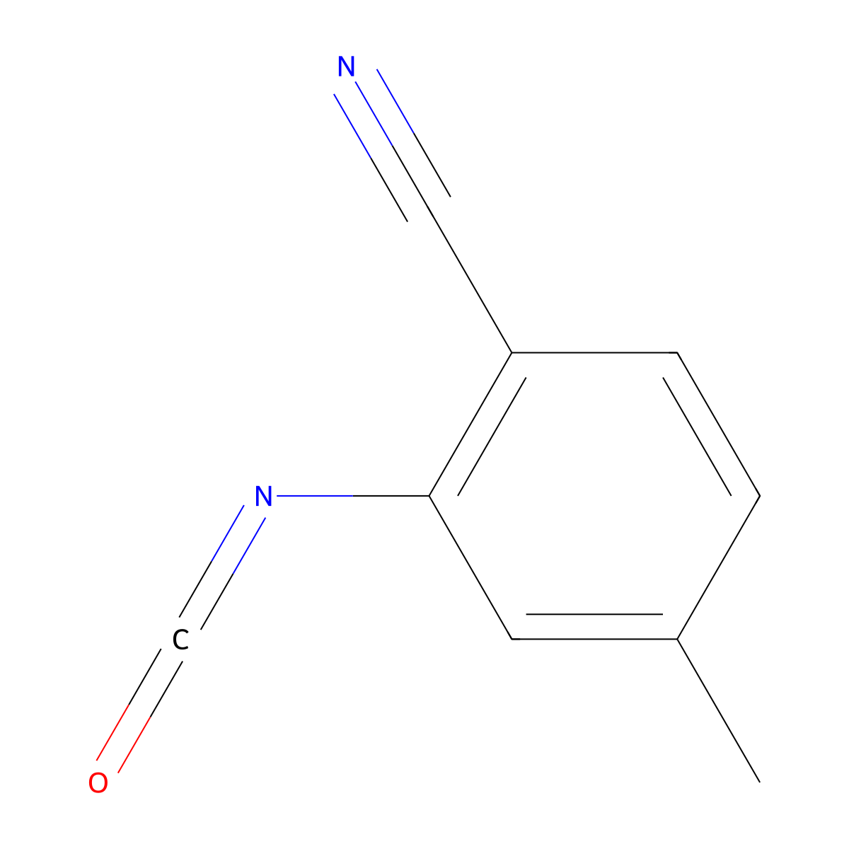 2-Isocyanato-4-methylbenzonitrile molecular structure, CAS 85325-01-5