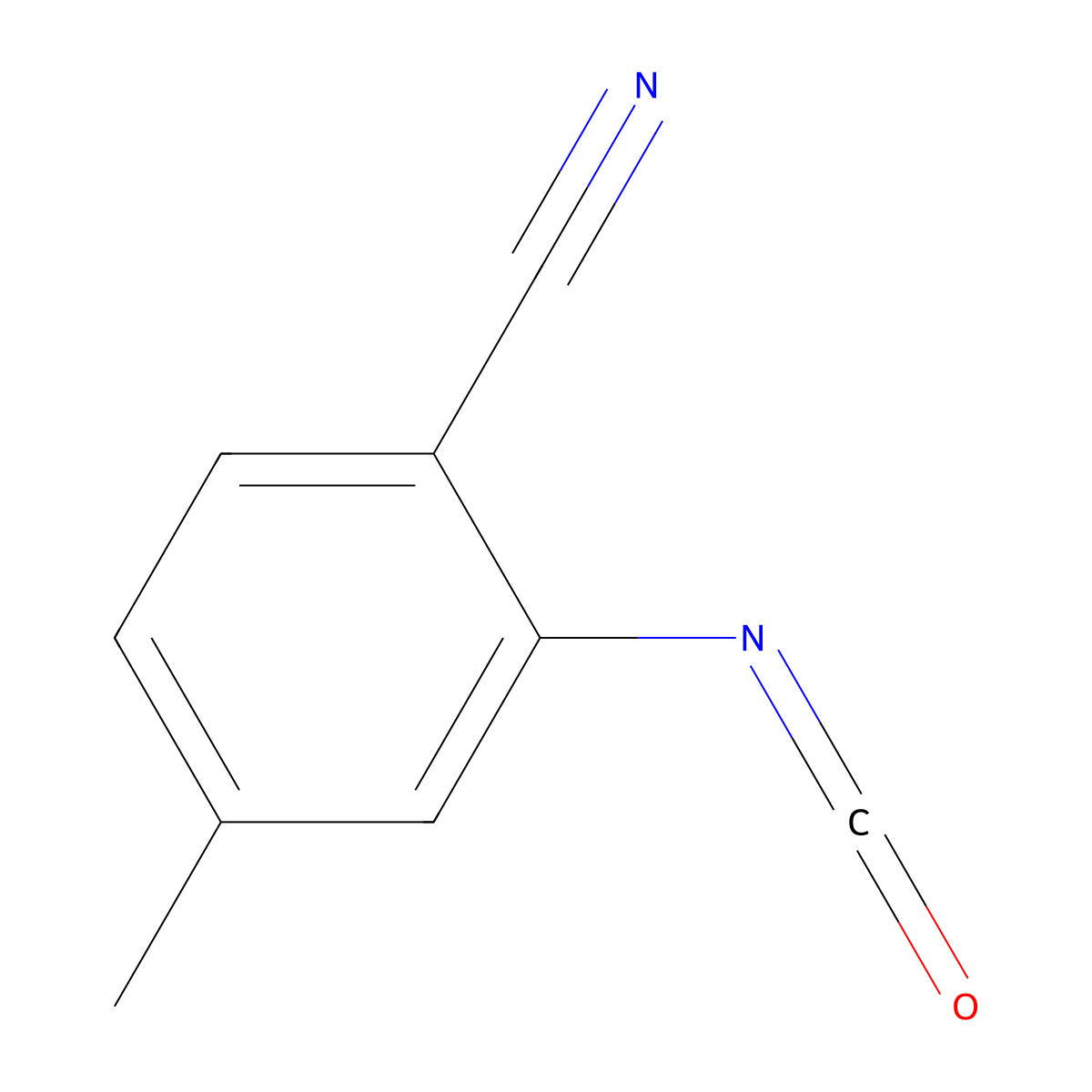 2-Isocyanato-4-methylbenzonitrile molecular structure, CAS 85325-01-5