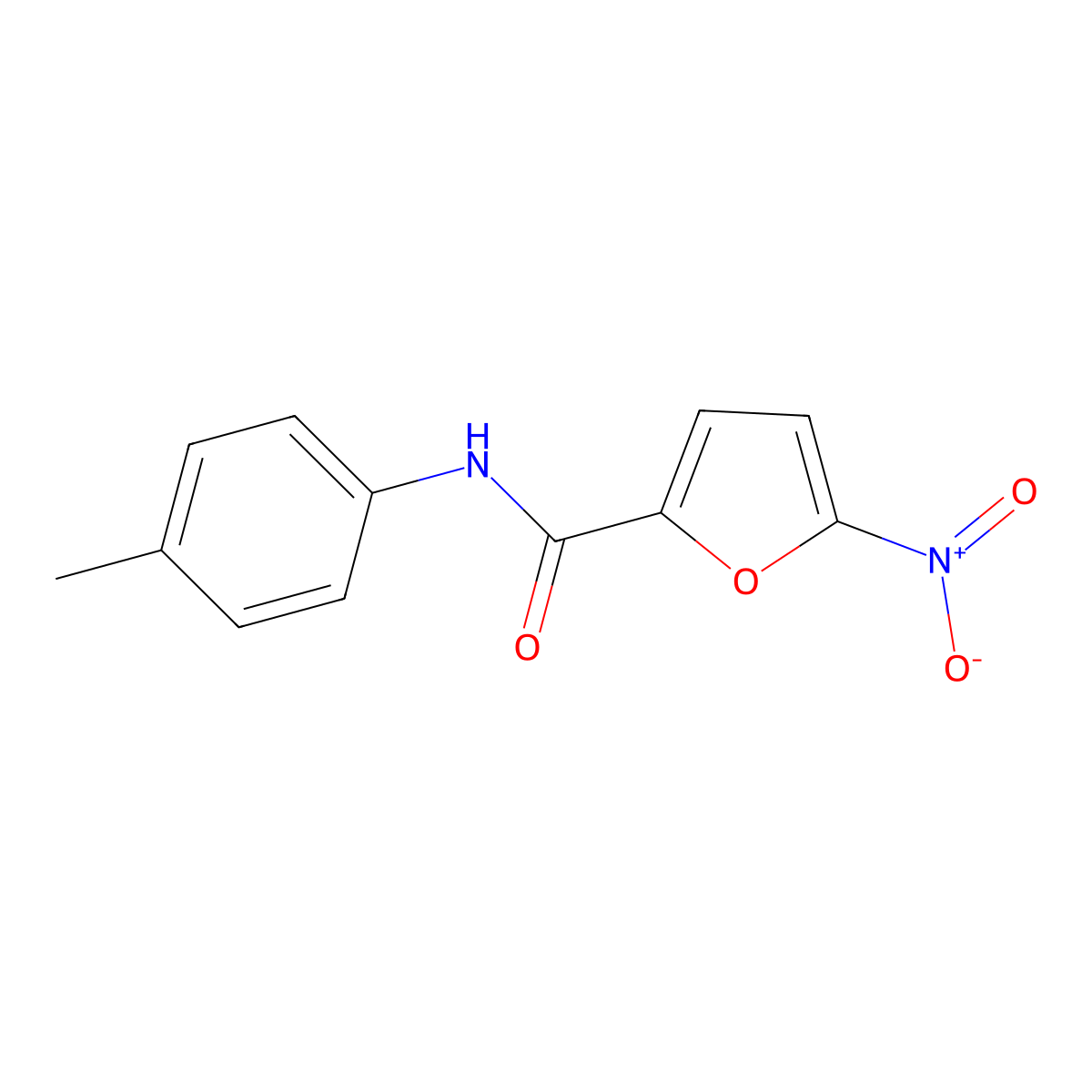 N-(4-methylphenyl)-5-nitrofuran-2-carboxamide molecular structure, CAS 85325-54-8