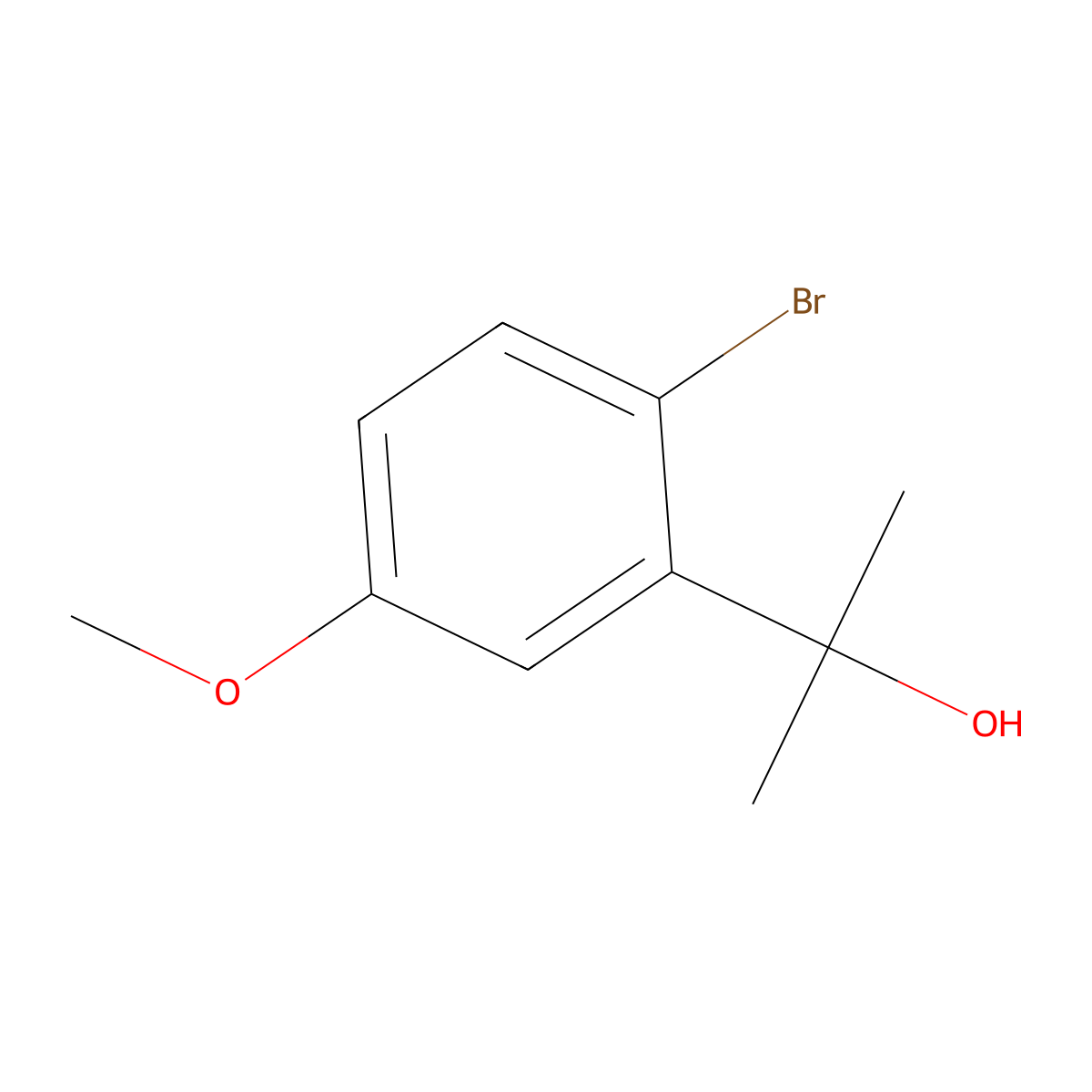 2-(2-Bromo-5-methoxyphenyl)propan-2-ol molecular structure, CAS 853271-15-5
