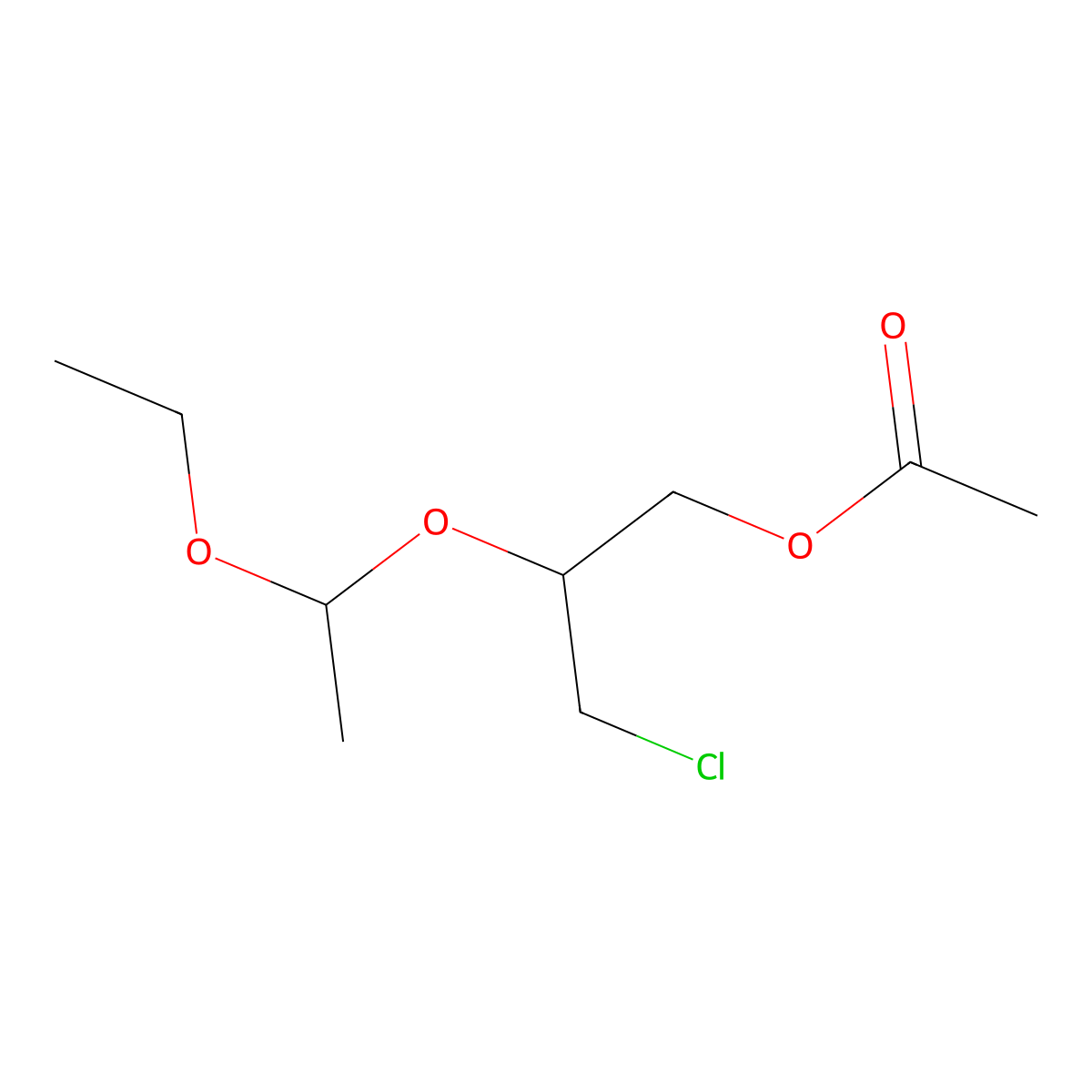 3-Chloro-2-(1-ethoxyethoxy)propyl acetate molecular structure, CAS 85328-35-4