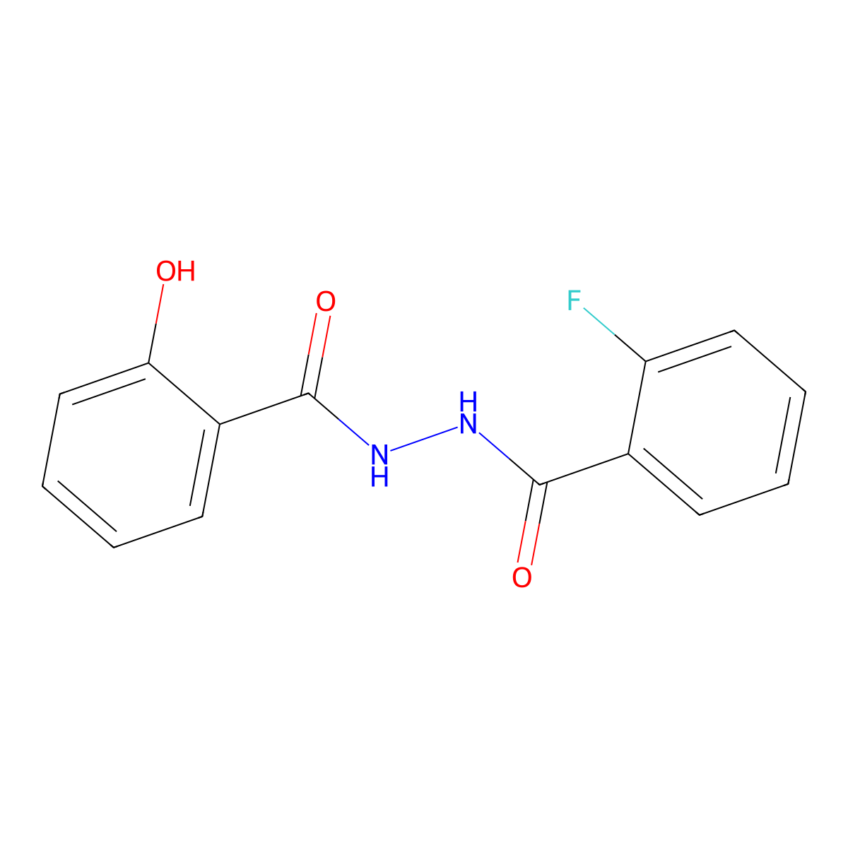 2-fluoro-N'-(2-hydroxybenzoyl)benzohydrazide molecular structure, CAS 85328-49-0