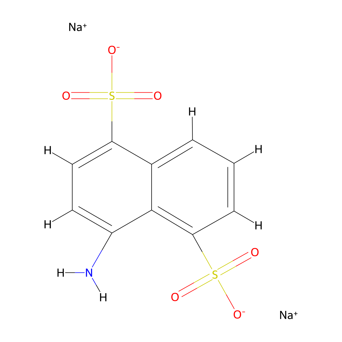 4-Aminonaphthalene-1,5-disulphonic acid, sodium salt molecular structure, CAS 85328-80-9