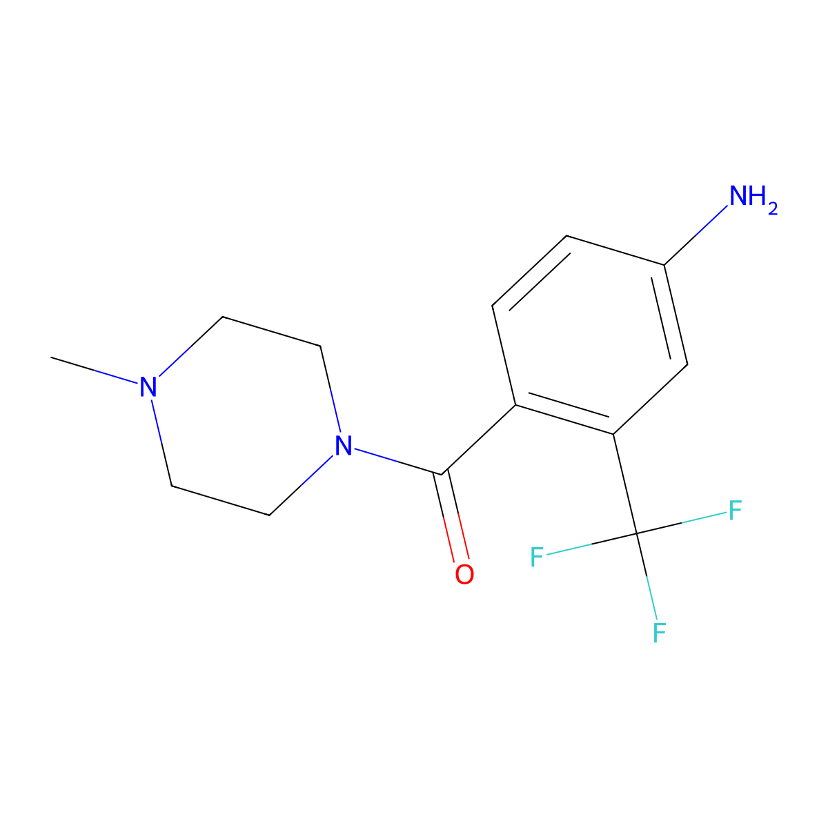 4-(4-Methylpiperazine-1-carbonyl)-3-(trifluoromethyl)aniline molecular structure, CAS 853297-04-8