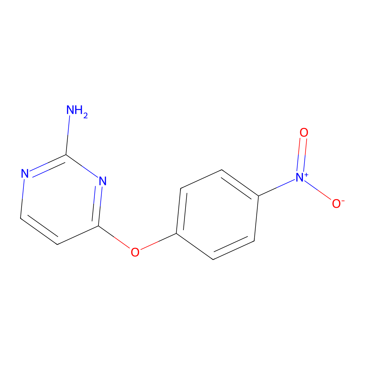 4-(4-Nitrophenoxy)pyrimidin-2-amine molecular structure, CAS 853298-46-1