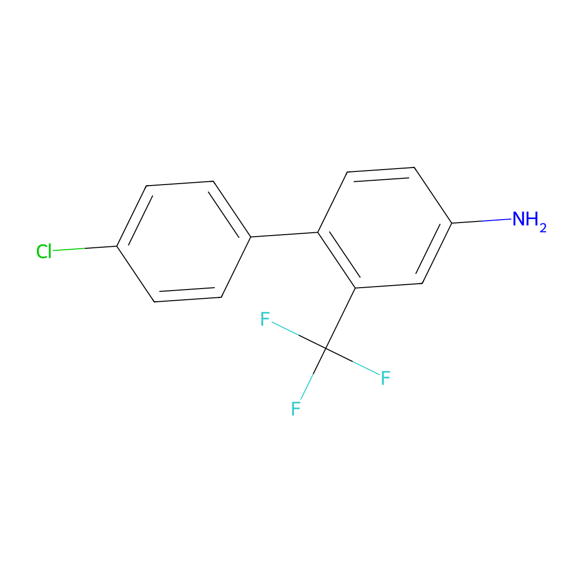 4'-Chloro-2-trifluoromethyl-biphenyl-4-amine molecular structure, CAS 853299-21-5