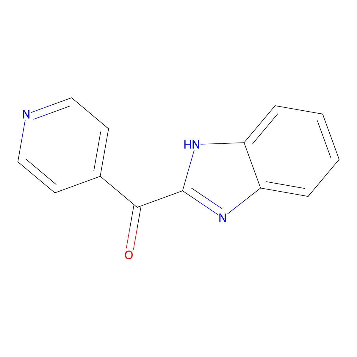 2-(pyridine-4-carbonyl)-1H-1,3-benzodiazole molecular structure, CAS 85330-46-7